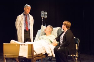 John N. Frank, Chris Johnson and Janet Hurley in "Talking with My Dad."