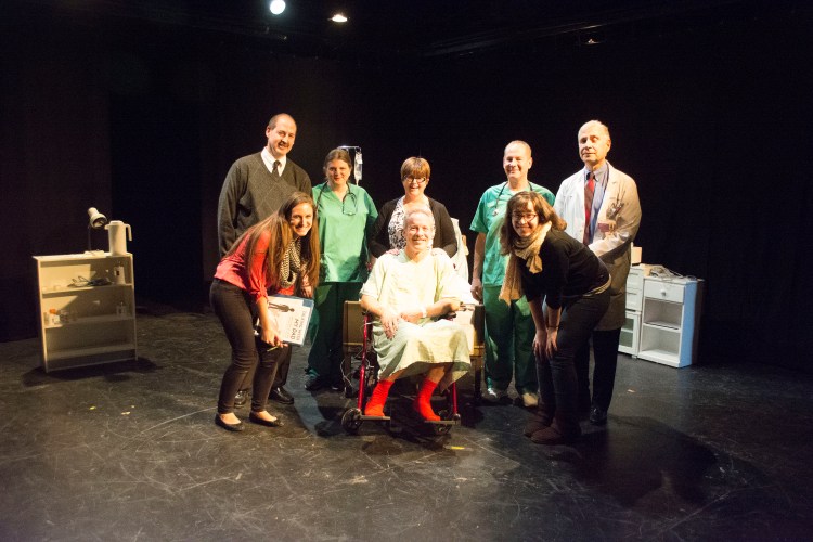 The cast and crew of Talking with My Dad