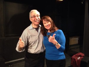 John N. Frank and Carolyn Calzavara preparing for the first performance of the Improv Wing